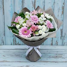 Букет цветов из:  Герберы, Альстромерии и Хризантемы в Балабаново