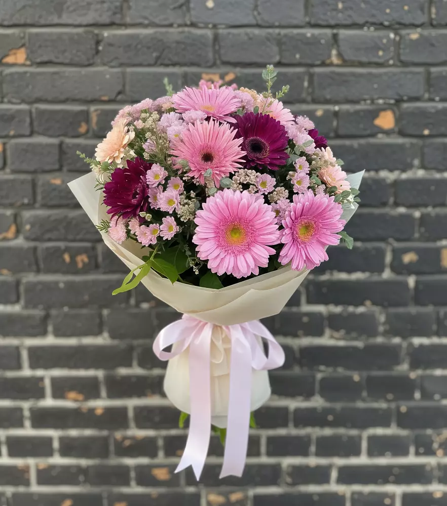 Букет цветов из: Герберы и Хризантемы в Балабаново