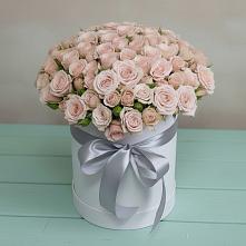 Цветочная композиция из Розы в шляпной коробке #REPLACE_PRED# Балабаново