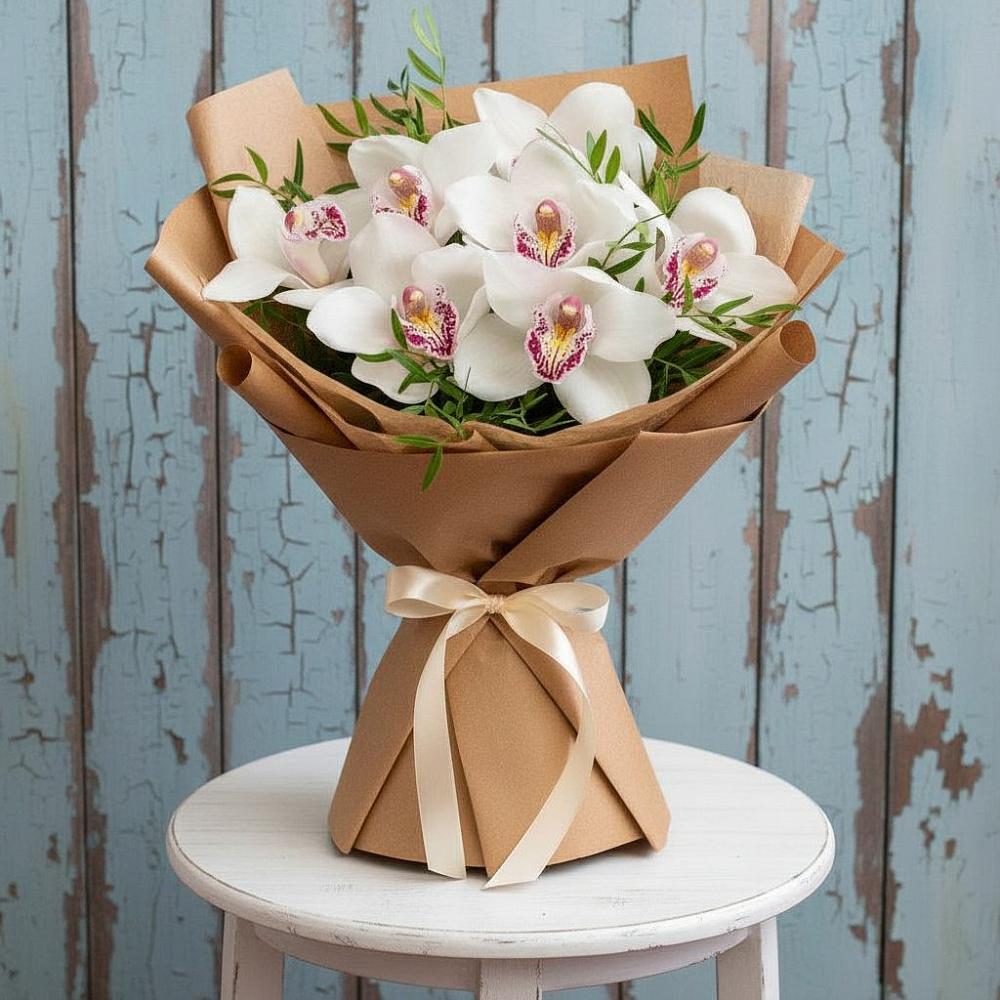 Букет цветов из: Орхидеи и Розы в Балабаново