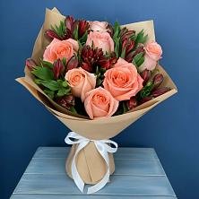 Букет цветов из:  Розы и Альстромерии в Балабаново
