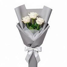 Букет 3 белые розы #REPLACE_PRED# Балабаново