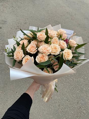 Букет Кремовые розы Латте в Балабаново