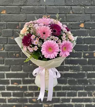 Букет цветов из:  Герберы и Хризантемы в Балабаново