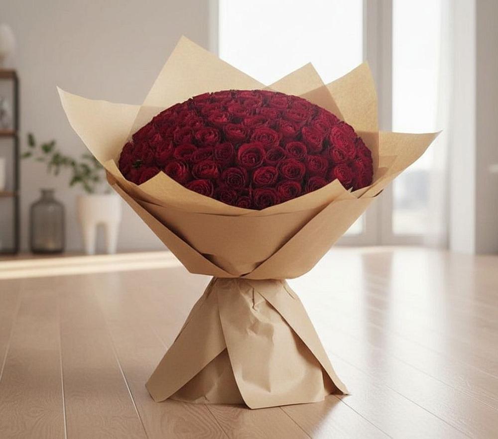 Букет 101 Красная роза в Балабаново