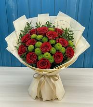 Букет цветов из:  Розы и Хризантемы в Балабаново