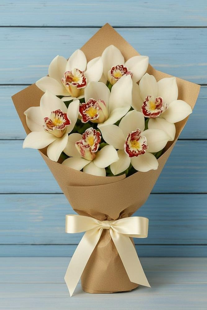 Букет цветов из: Орхидеи и Розы в Балабаново