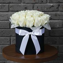 Цветочная композиция из Розы в шляпной коробке #REPLACE_PRED# Балабаново